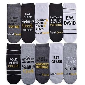 SCHITT’S CREEK 10 Pairs of Low Cut Socks New